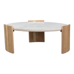 Round Coffee Table With White Marble Top
