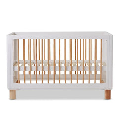 Baby Cot In Natural And White Finish