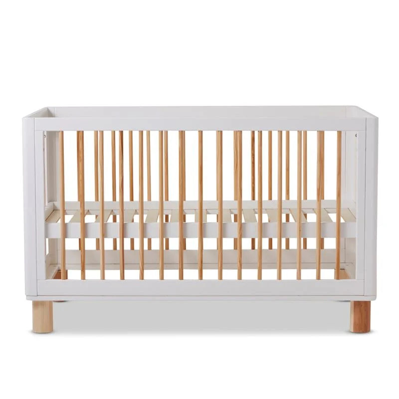 Baby Cot In Natural And White Finish