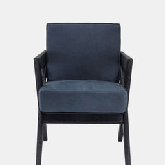 Modern Solid Wood Velvet Arm Chair