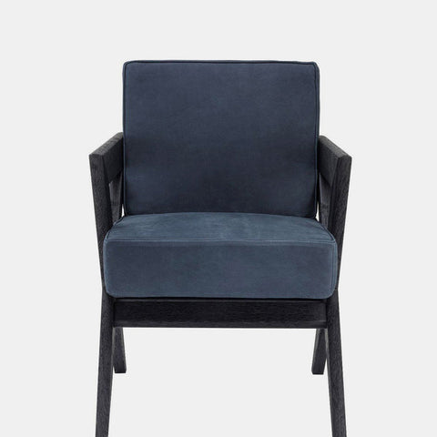 Modern Solid Wood Velvet Arm Chair