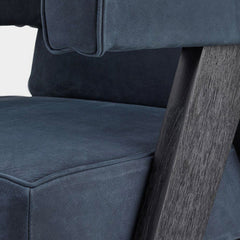 Modern Solid Wood Velvet Arm Chair With Arm Rest