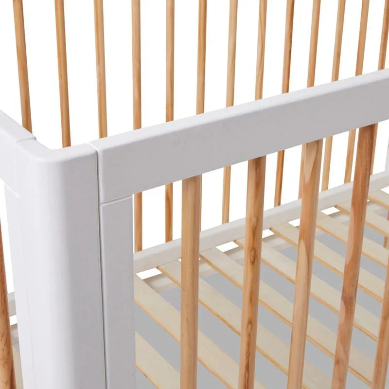 Baby Cot In Natural And White Finish