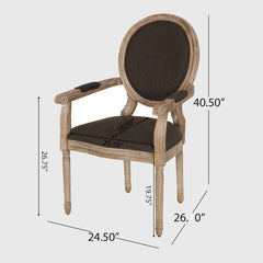 Antalya Modern Solid Mango Wood 4 Seater Round Dining Set With Cushioned Chairs