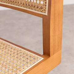 Rattan  Solid Wood Armless Chair