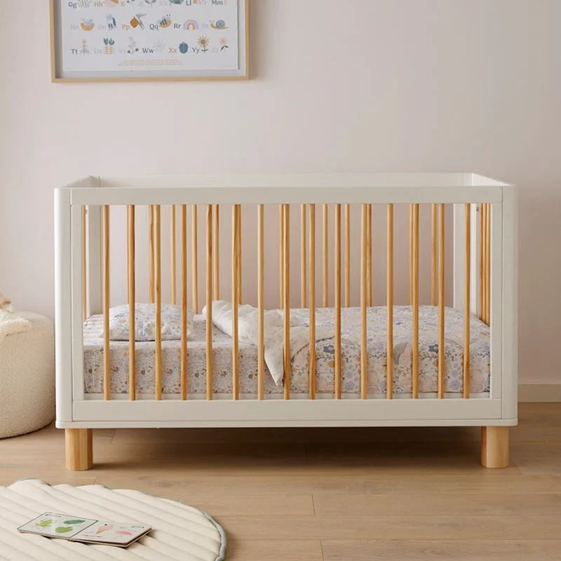 Baby Cot In Natural And White Finish