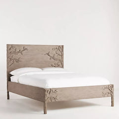 Viola Luxury Hand Carved Solid Wood Bed - All Sizes
