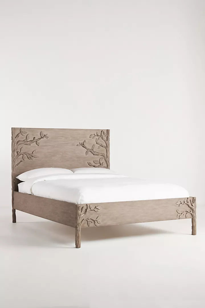 Viola Luxury Hand Carved Solid Wood Bed - All Sizes