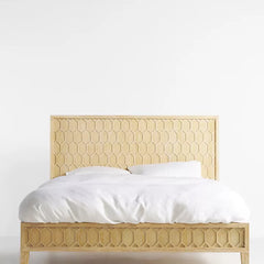 Antalya Modern Hand Carved Wooden Bed- All Sizes