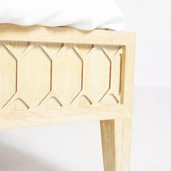 Antalya Modern Hand Carved Wooden Bed- All Sizes