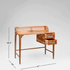 Modern Rattan Mango Solid Wood  Study Table