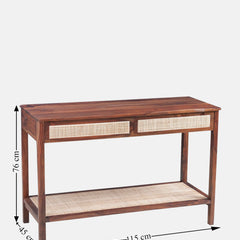 Solid Wood Console Table with Drawers
