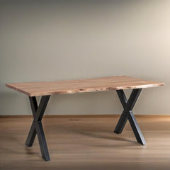 Classic Solid Wood Dining Table Set Leather Chairs – 4 Seater, 6 Seater – All Sizes