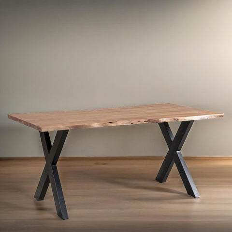 Classic Solid Wood Dining Table Set Leather Chairs – 4 Seater, 6 Seater – All Sizes