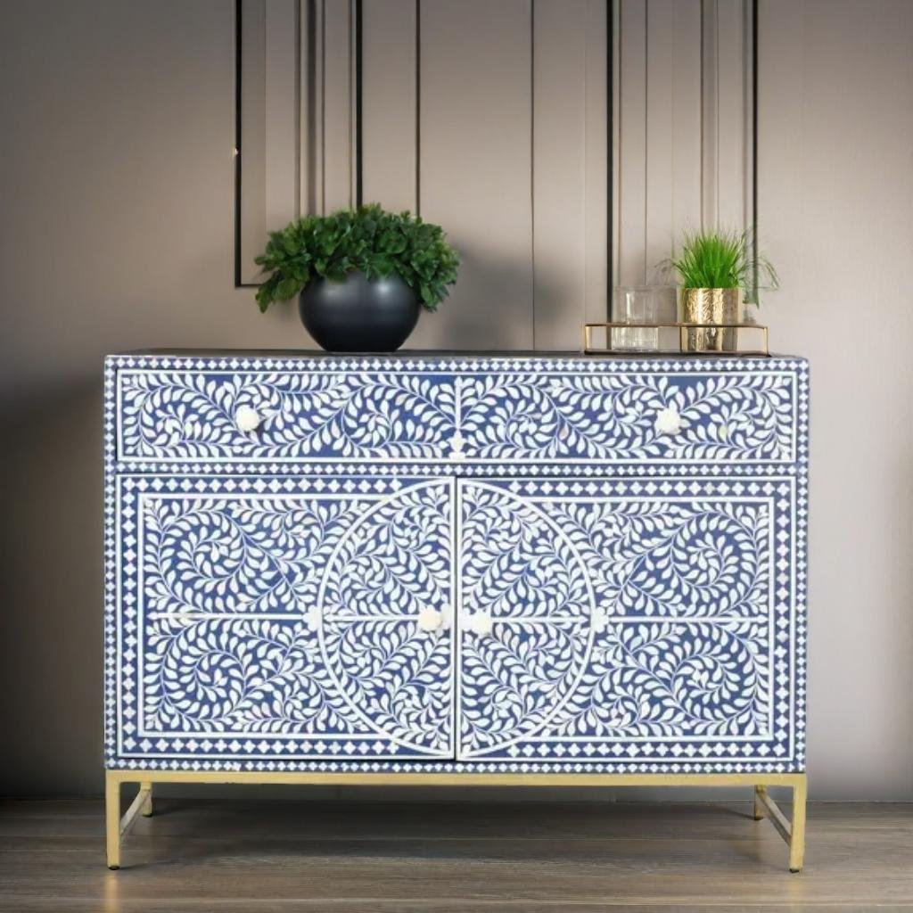 Bone Inlay Kalamkari Sideboard