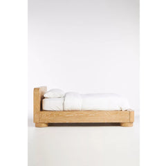 Antalya Modern Solid Oak Wood Bed - All Sizes