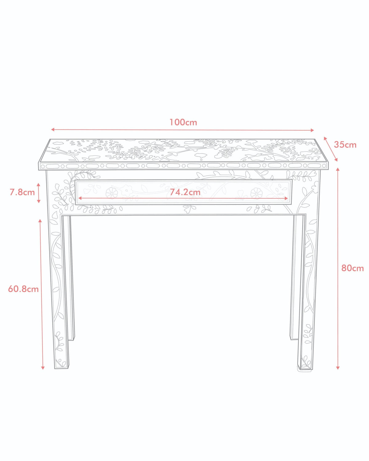 Greeni Bone Inlay console table