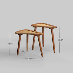 Solid Wood Natural Finish Wooden End Table