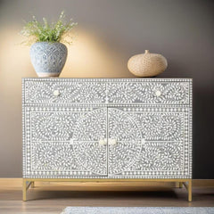 Bone Inlay Floral Sideboard