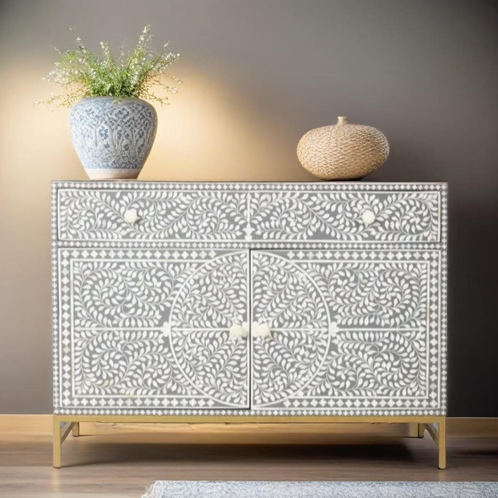 Bone Inlay Floral Sideboard