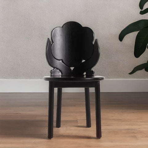 Classic Acacia Wood Carved Dining Chair