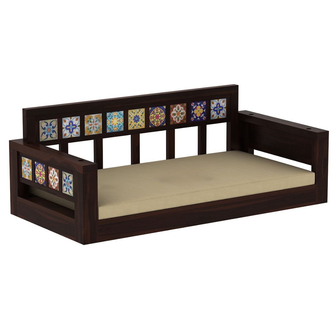 Classic Solid Wood Walnut finish 2 Seater Swing Chair