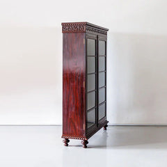 Traditional & Classic Carved Rosewood Glass Front Cabinet