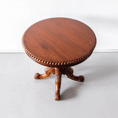 Traditional Luxurious Teakwood Round Side Table
