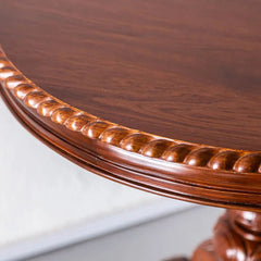 Traditional Luxurious Teakwood Round Side Table