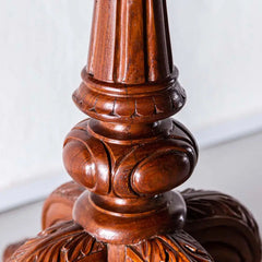 Traditional Luxurious Teakwood Round Side Table