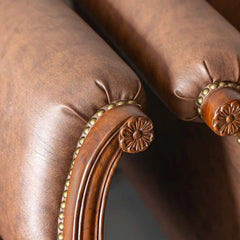 Traditional Luxurious Teakwood Single Seater Sofa