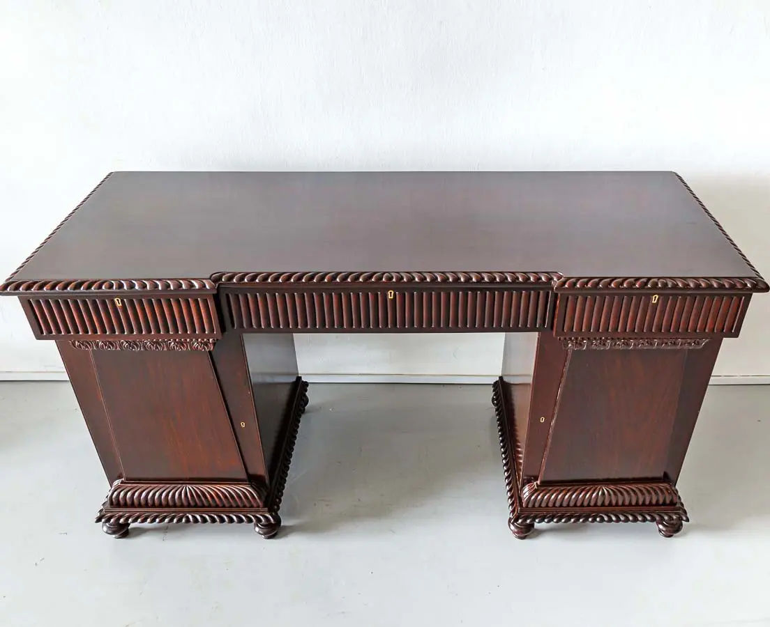 Traditional & Classic Carved Rosewood Study Table