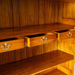 Traditional & Luxurious Teakwood Carved Cupboard