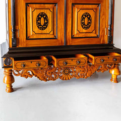 Traditional & Luxurious Teakwood Carved Cupboard