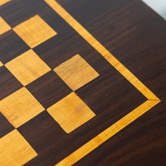 Traditional Classic Rosewood Chess Side Table