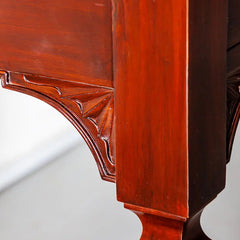 Traditional & Luxurious Carved Teakwood Glass Front Cabinet