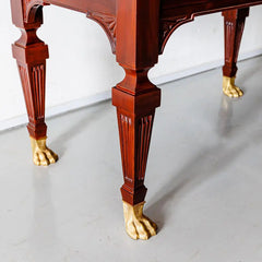 Traditional & Luxurious Carved Teakwood Glass Front Cabinet