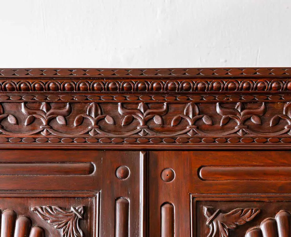 Traditional & Classic Rosewood Carved Cupboard