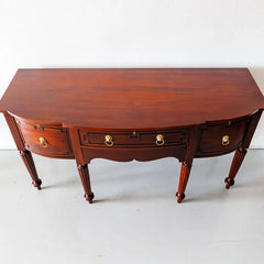 Traditional & Luxurious Teakwood Front Bow Study Table