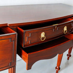 Traditional & Luxurious Teakwood Front Bow Study Table
