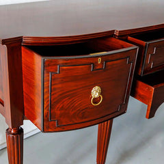 Traditional & Luxurious Teakwood Front Bow Study Table