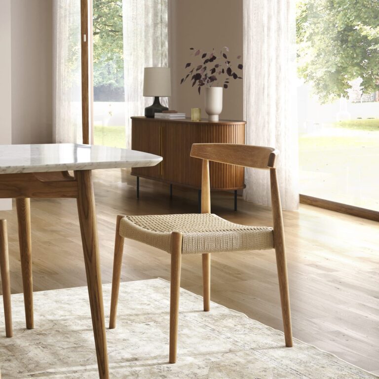 Luxury Teak Wood Dining Table Set Rope Chairs- 4 Seater, 6 Seater - All Sizes