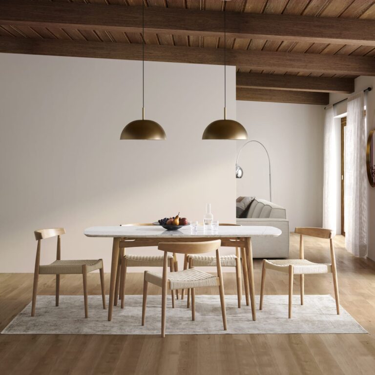 Luxury Teak Wood Dining Table Set Rope Chairs- 4 Seater, 6 Seater - All Sizes