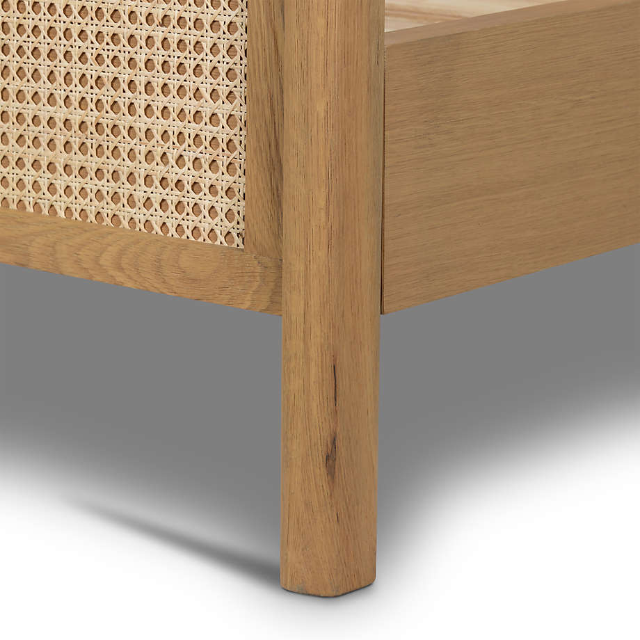 Berlin Solid Wood Rattan Cane Bed - All Sizes