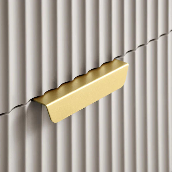 Solid Wood Bedside Table With Drawer - Taupe Finish