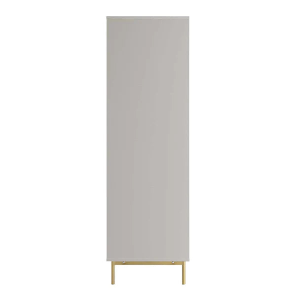 Solid Wood 2- Door Wardrobe - Taupe Finish