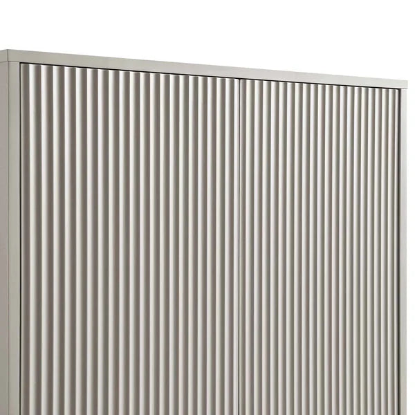 Solid Wood 2- Door Wardrobe - Taupe Finish