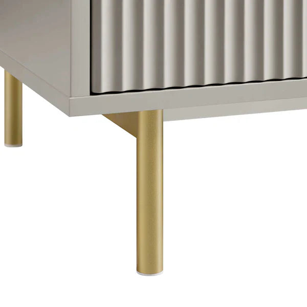 Solid Wood 2- Door Wardrobe - Taupe Finish