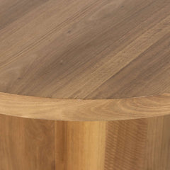 Classic Wooden Round Dining Table - Natural Finish