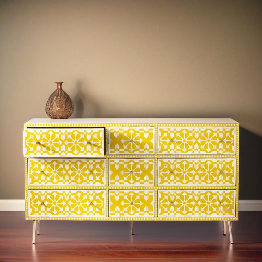 Bone Inlay Chest Of Drawers